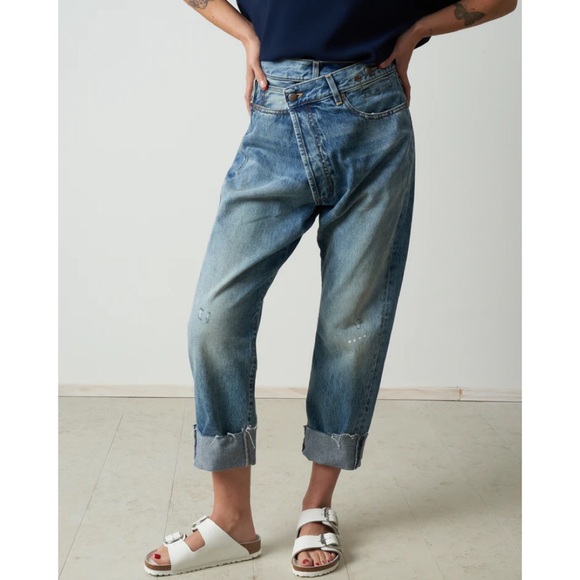 R13 Denim - R13 Crossover straight leg jean Jasper blue